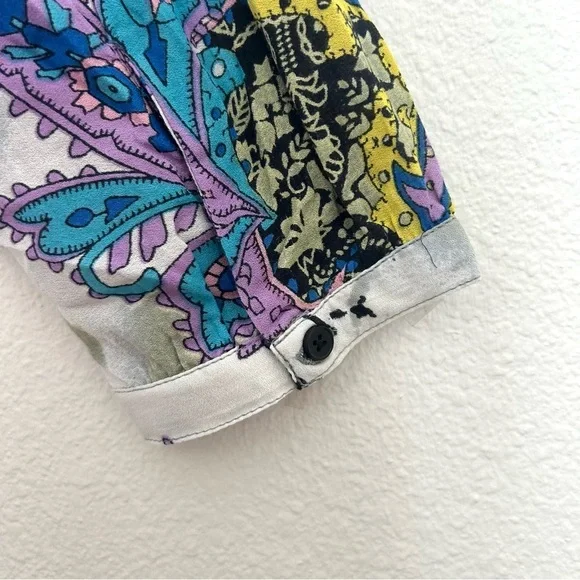 J. Peterman Embroidered Beaded Blouse Top Tunic Boho Festival Resort Size Medium - Picture 9 of 15